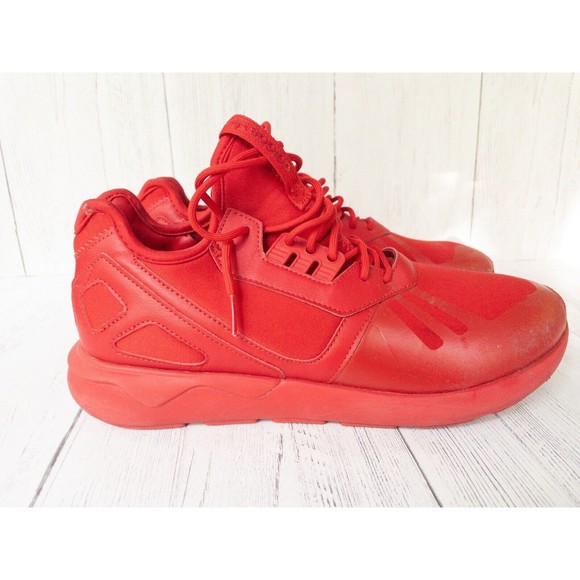 ADIDAS ORIGINAL MENS TUBULAR RUNNER “TRIPLE RED” SNEAKERS - SZ 10  Q16464 - USED main image 8